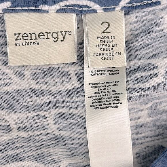 Chico's Zenergy Novelty Twin Set Size 2 (12) Large Cotton - Picture 14 of 16